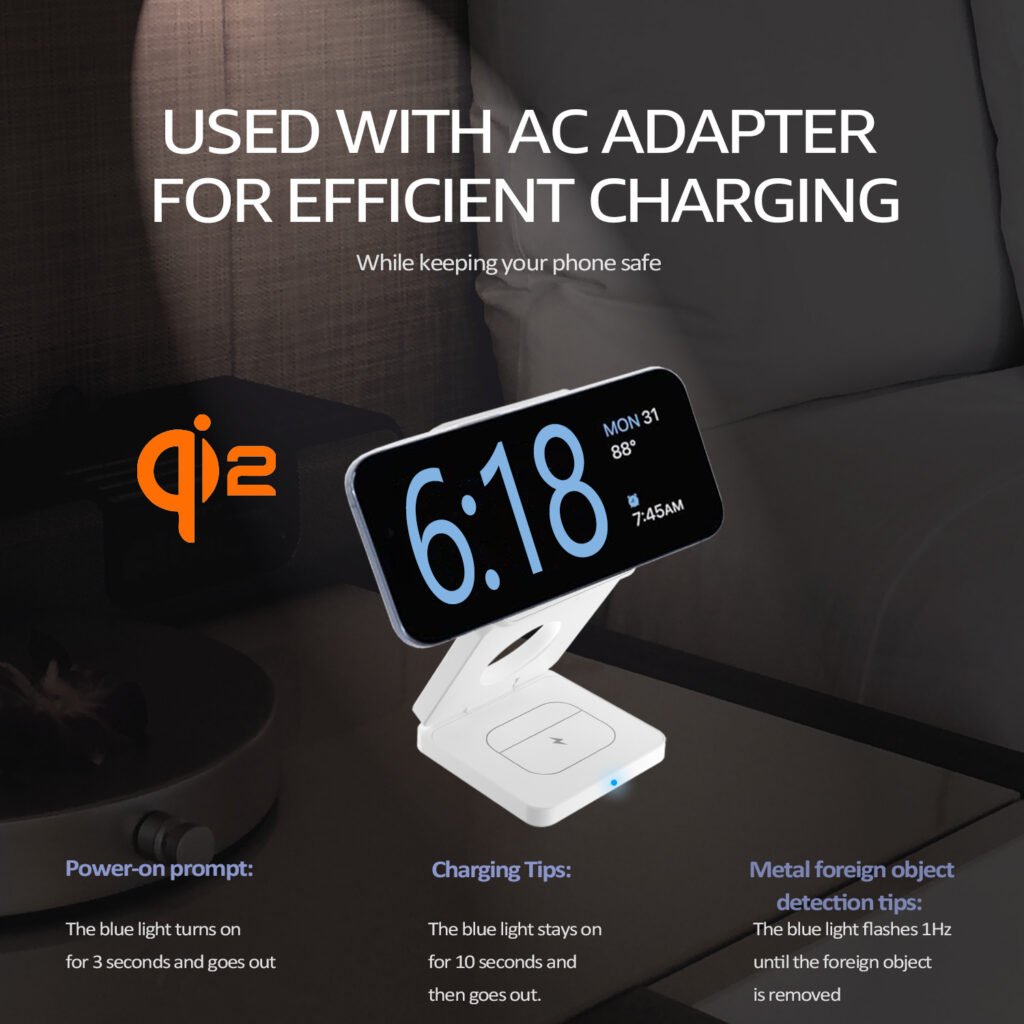 manufacturerFactory OEM Qi 3 in 1 wireless charger 15W fast folding Wireless Charging station Magnetic portable wireless chargers