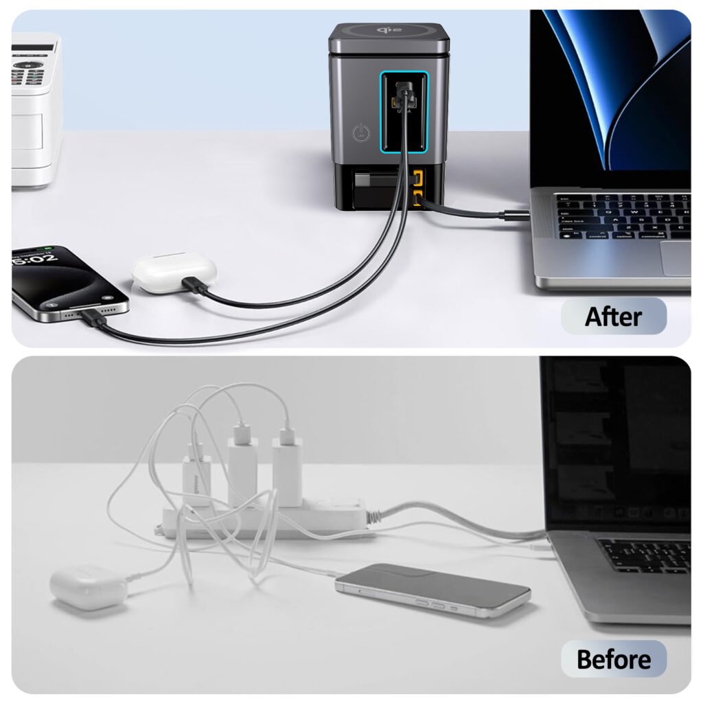 7-in-1 combo charger for Apple and Android-Trading Company Partner