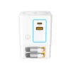 ilepo-Supplier Manufacturer-combo charger station for smartphones and tablets-i116 pro 100W White